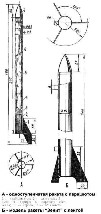 схема модели ракеты